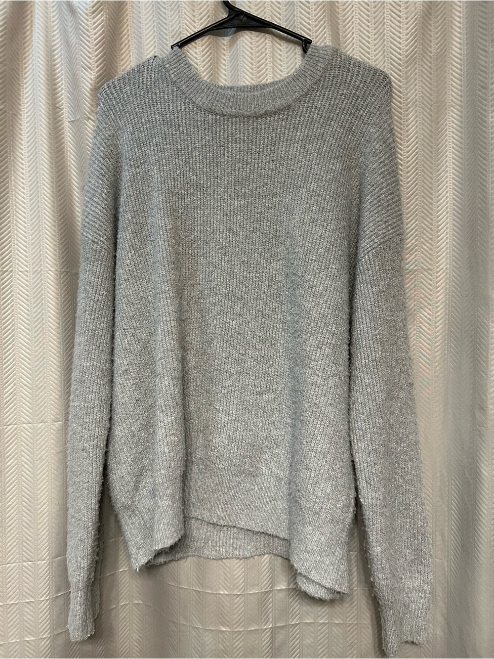 Market & Spruce Gray Chunky Knit Sweater Large Cozy Soft Pullover